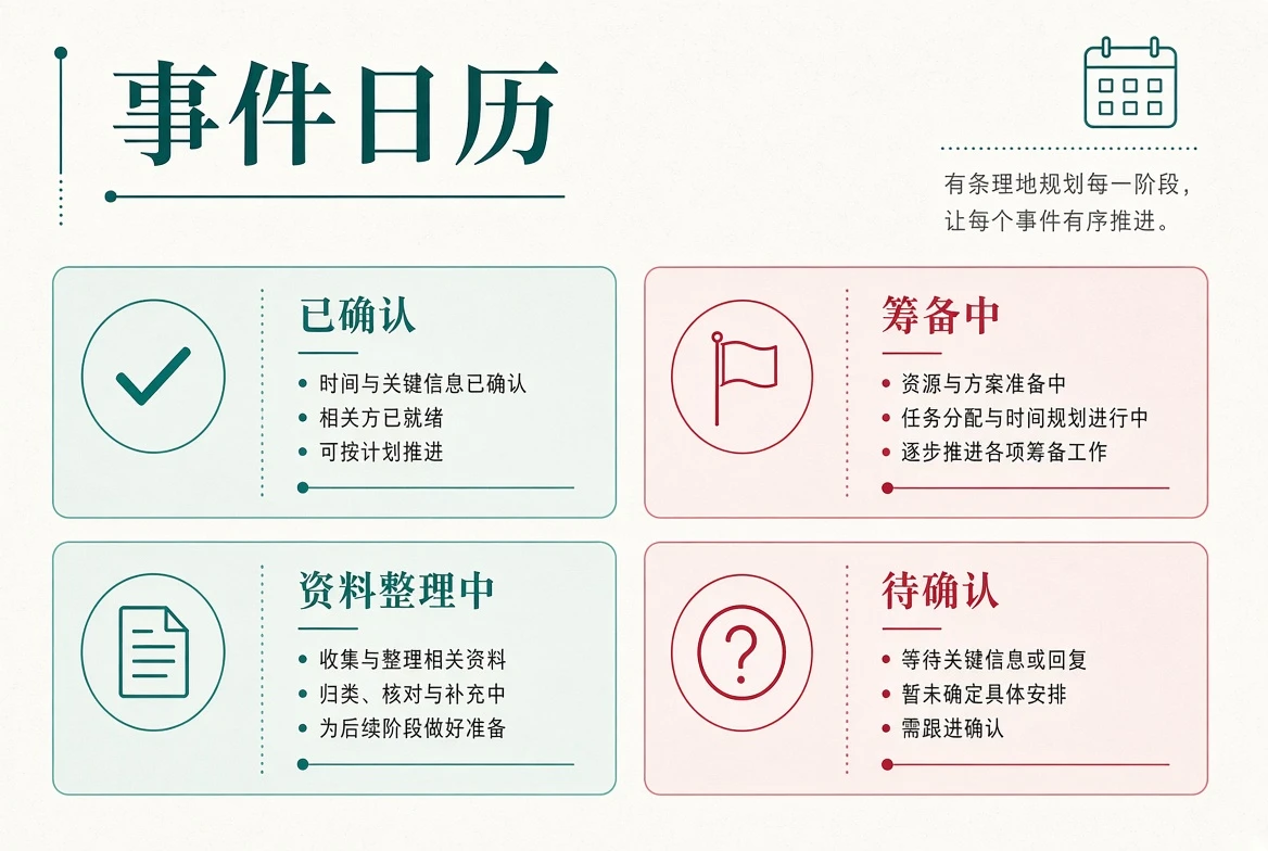 内容状态与整理日历